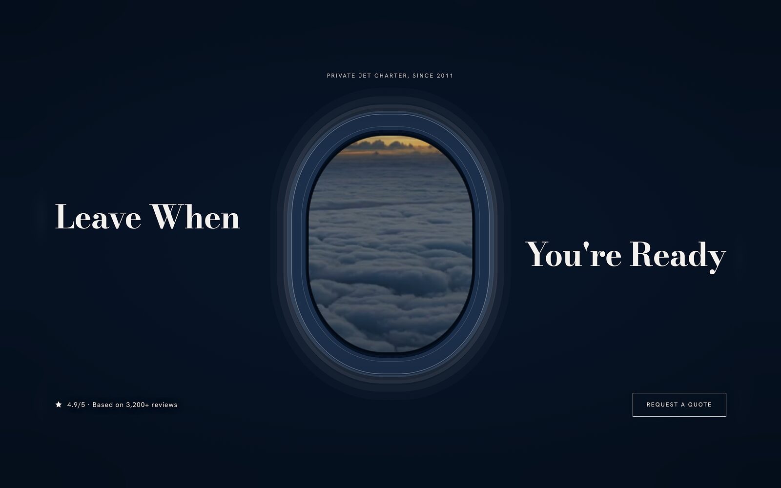 Scroll animation website design for Hesper Jets