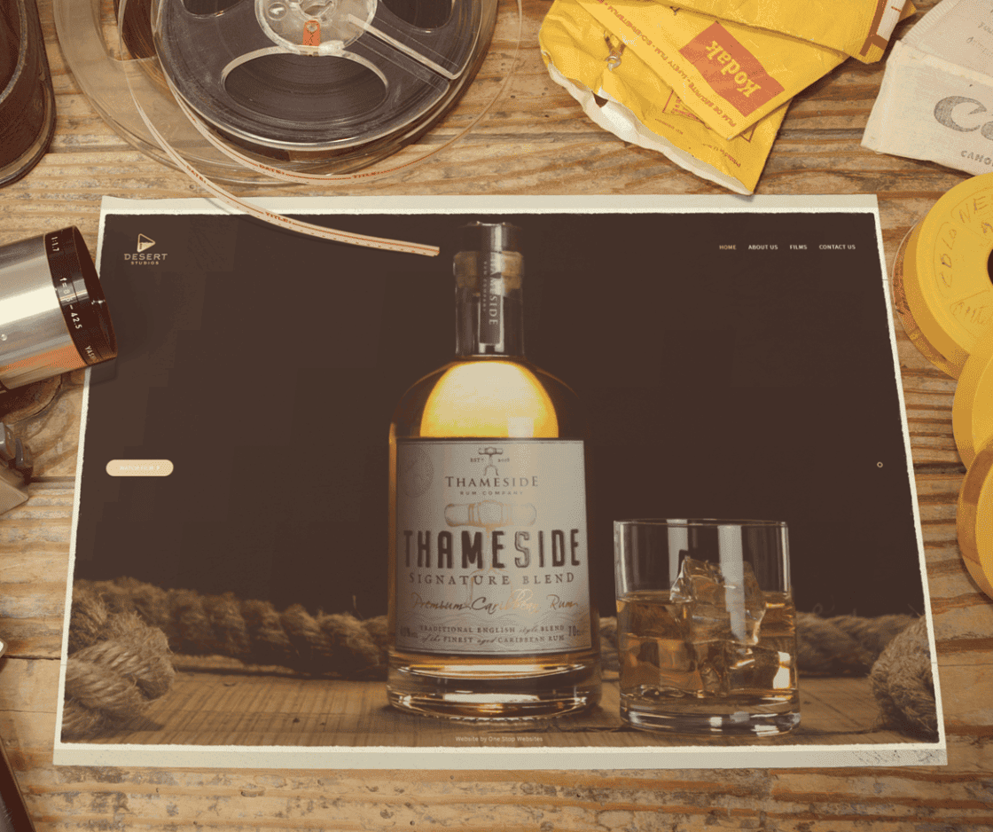 Desert Studios website mockup