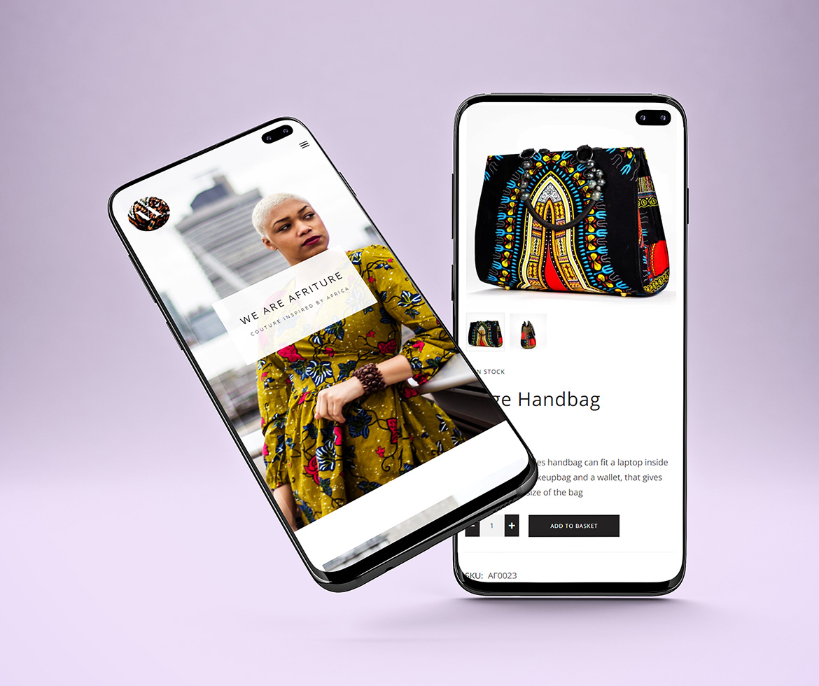 Afriture website and mobile showcase