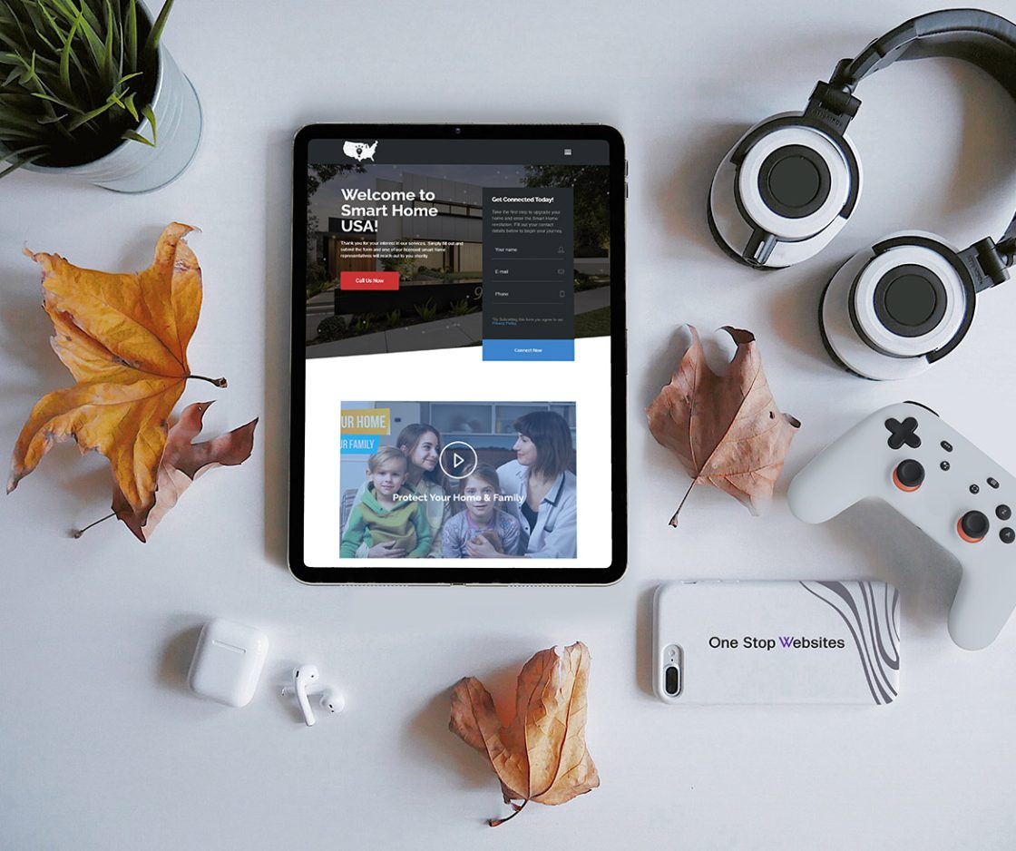 Smart Home USA website on tablet