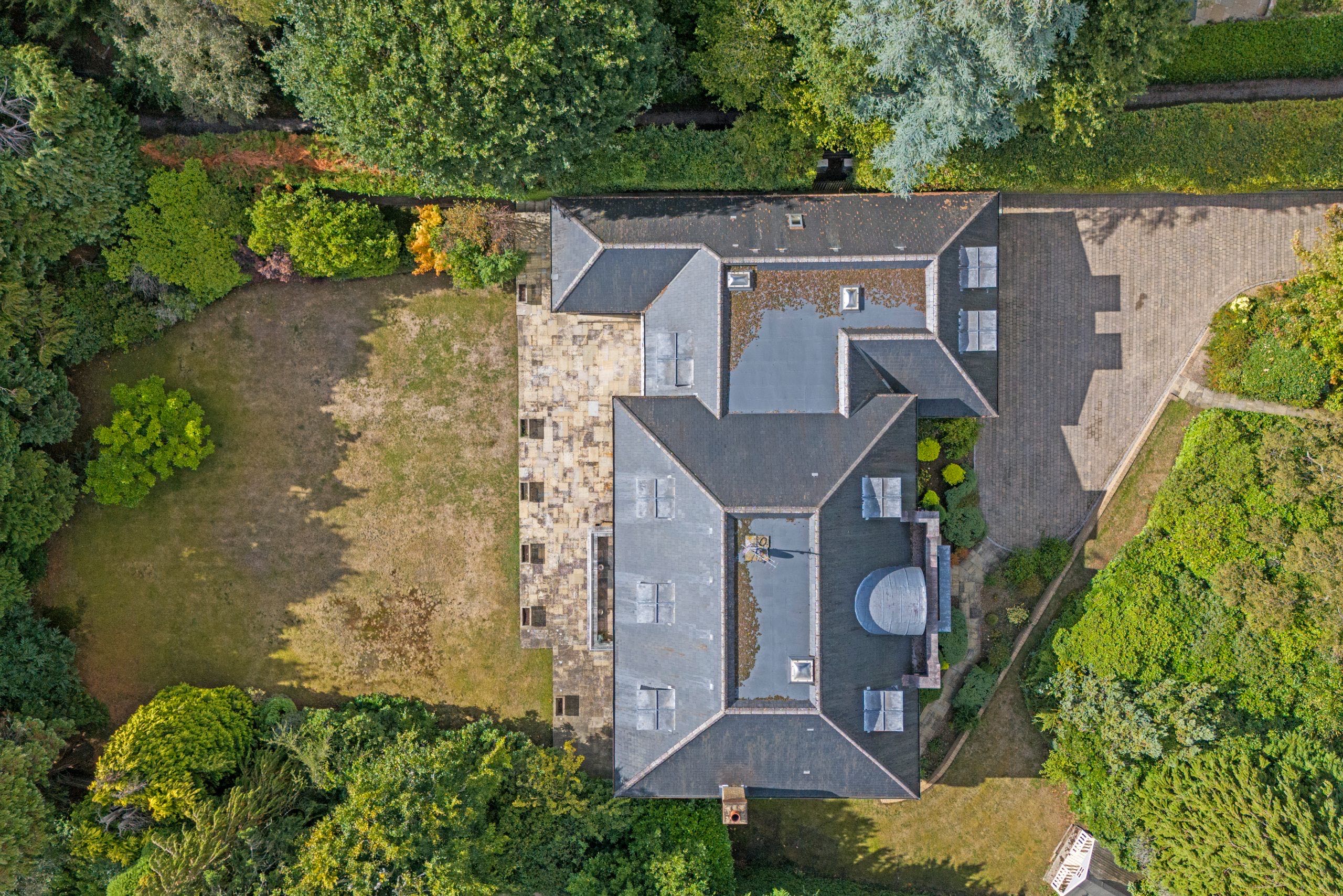 Chatterton Rees Sunningdale - aerial top-down drone view