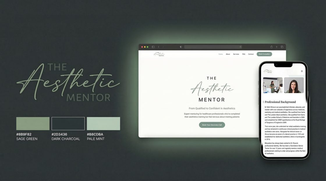 The Aesthetic Mentor website design