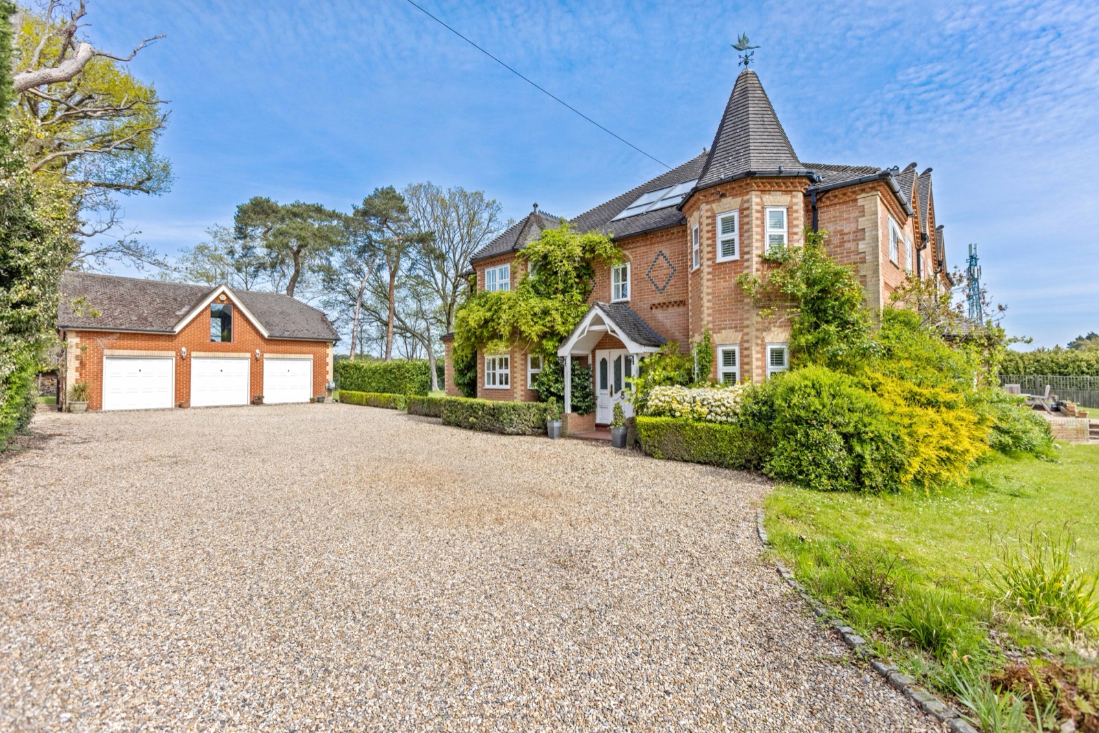 Lane End, Windlesham - front driveway and garaging