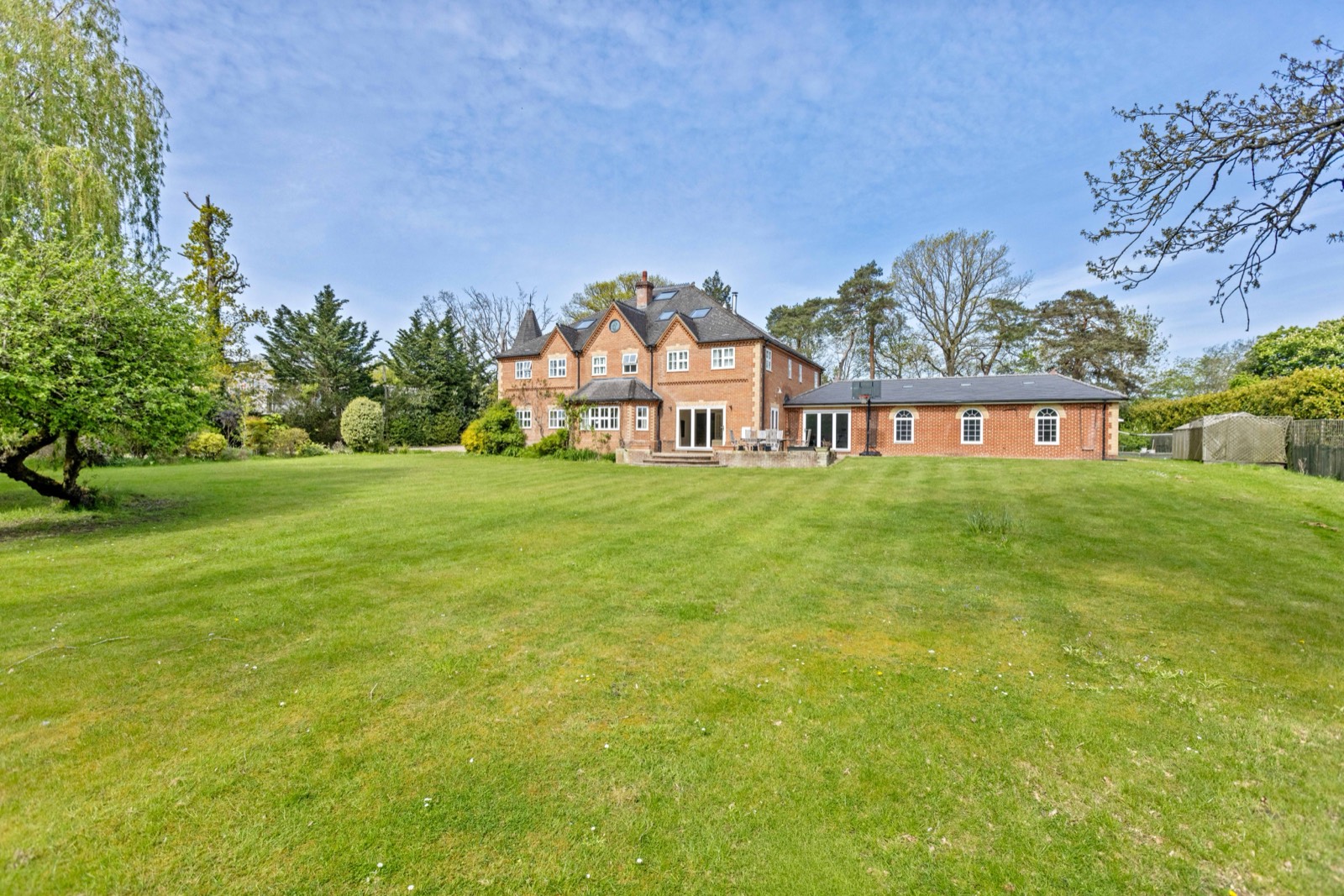 Lane End, Windlesham - rear elevation and lawns