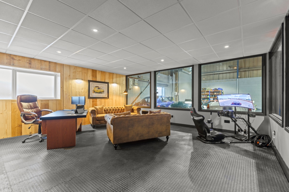 Premium client lounge overlooking the storage facility