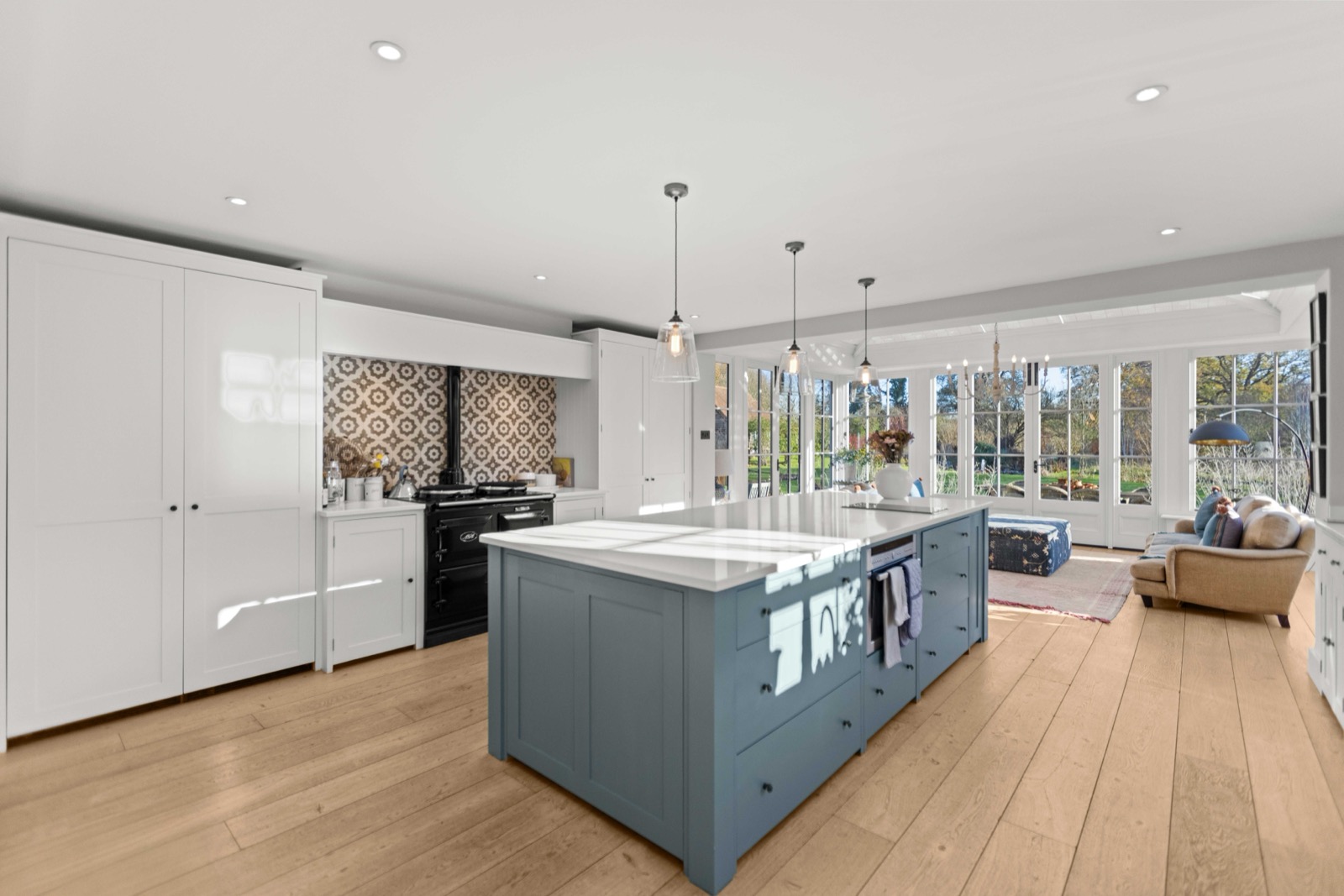 Philpot Lane, Chobham - kitchen with Aga range cooker