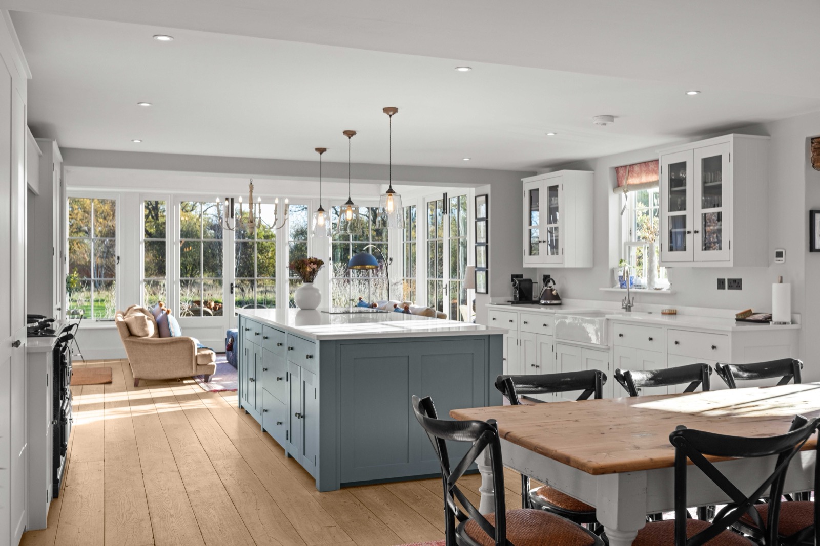Philpot Lane, Chobham - kitchen with garden views