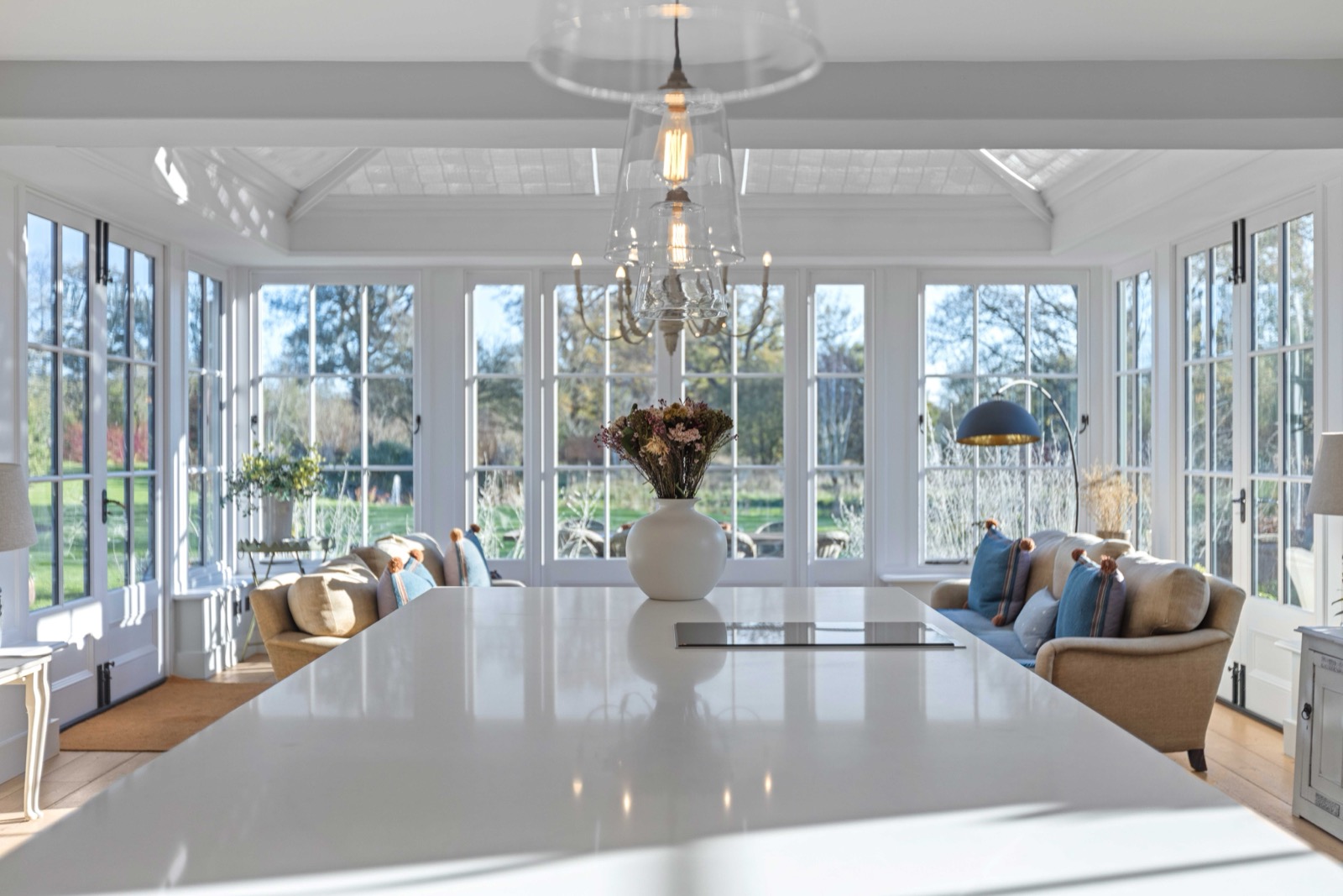 Philpot Lane, Chobham - the orangery with glass roof