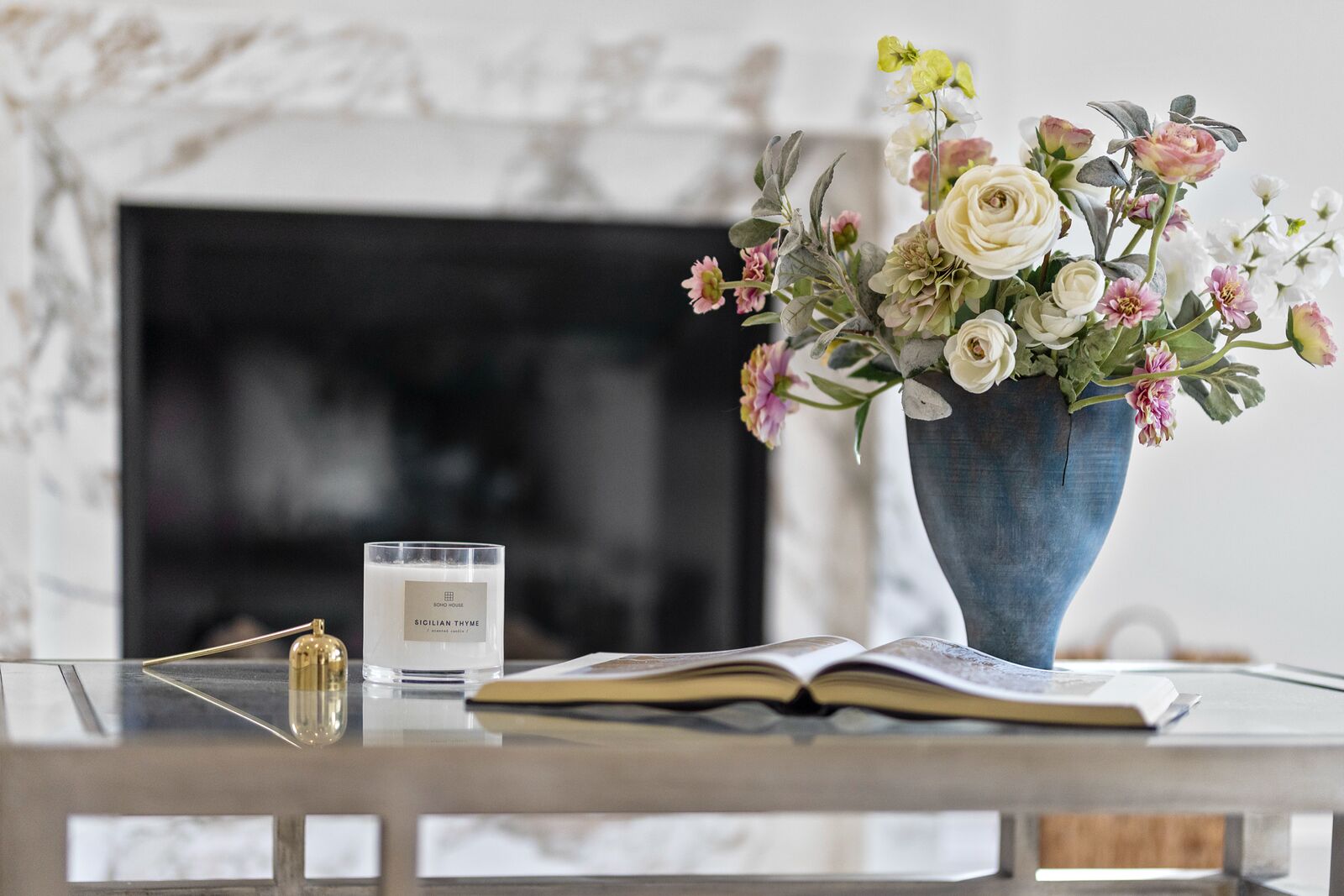 Trotsworth Avenue, Wentworth Estate - styling detail in the drawing room