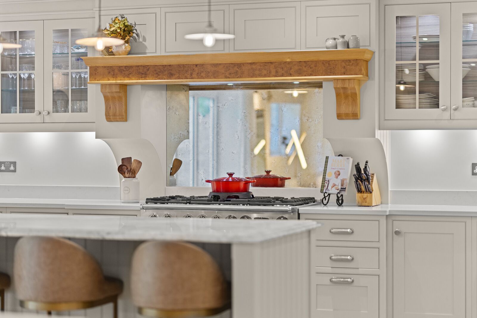 Trotsworth Avenue, Wentworth Estate - Falcon range cooker under the burred oak mantle